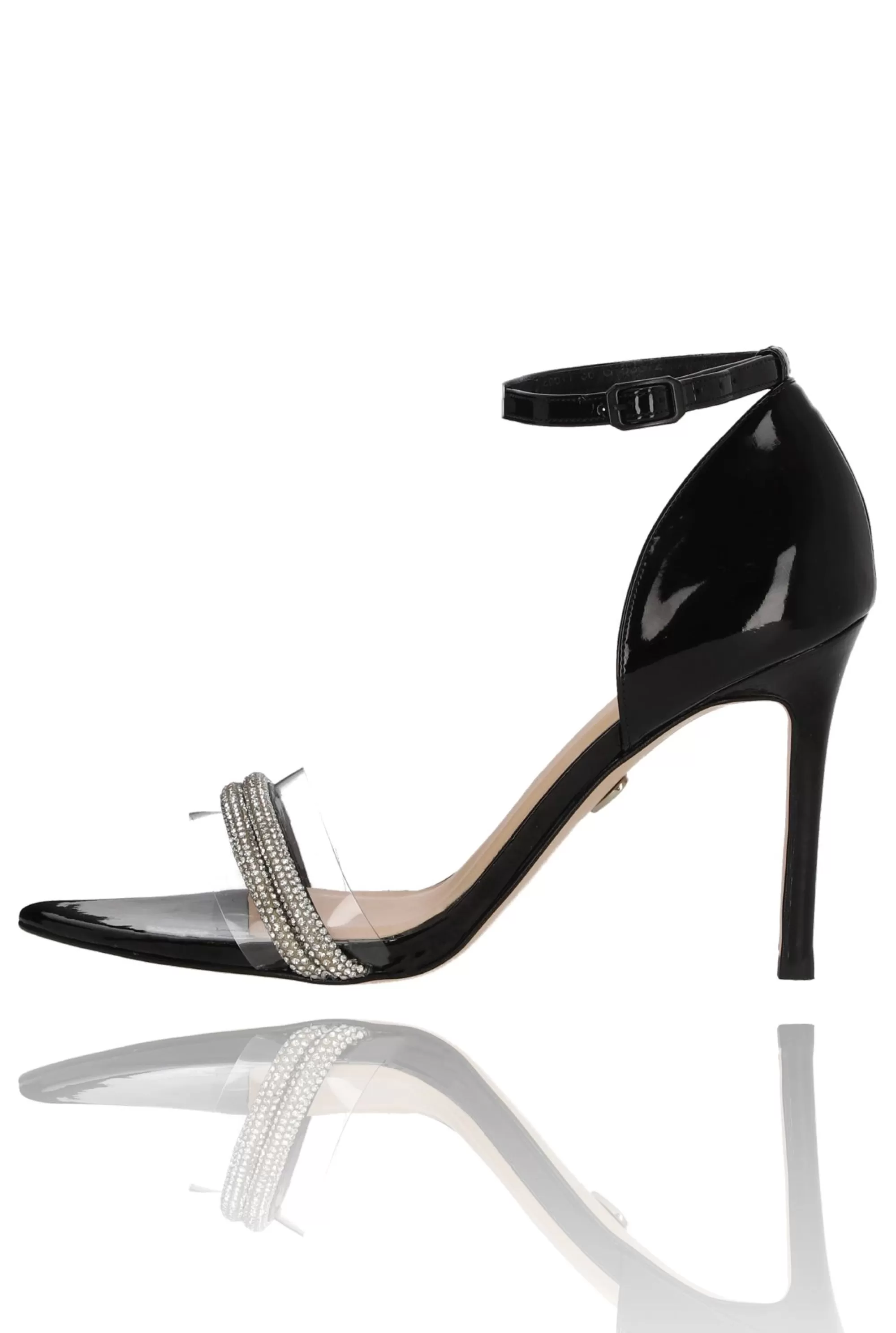 Online Abril - Black Elegant Stilettos With Silver Embellishment Women Shoes