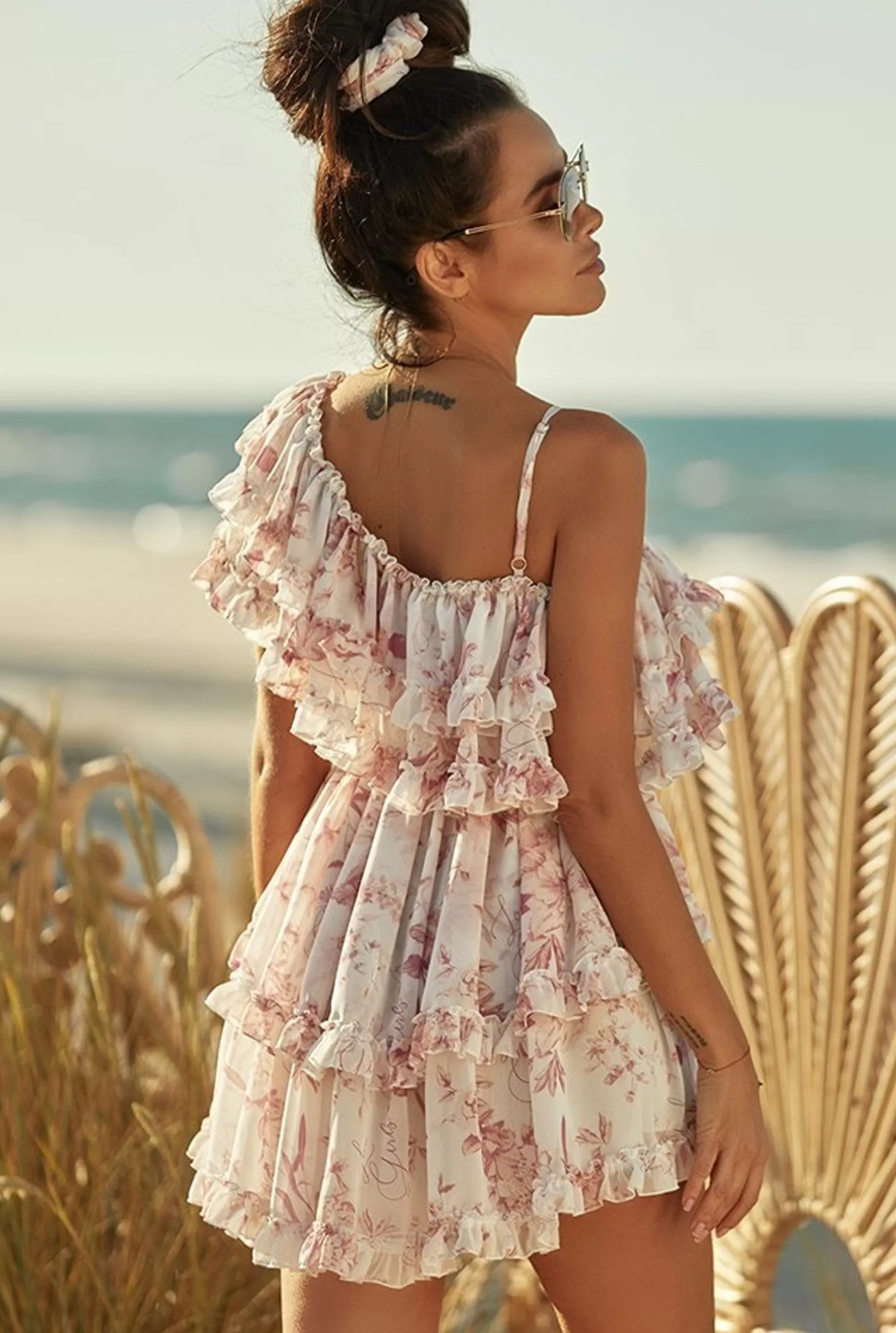Shop Adora - A Delicate, Asymmetrical Dress Made Of Logged Fabric "Lou Girls" Women Every Day