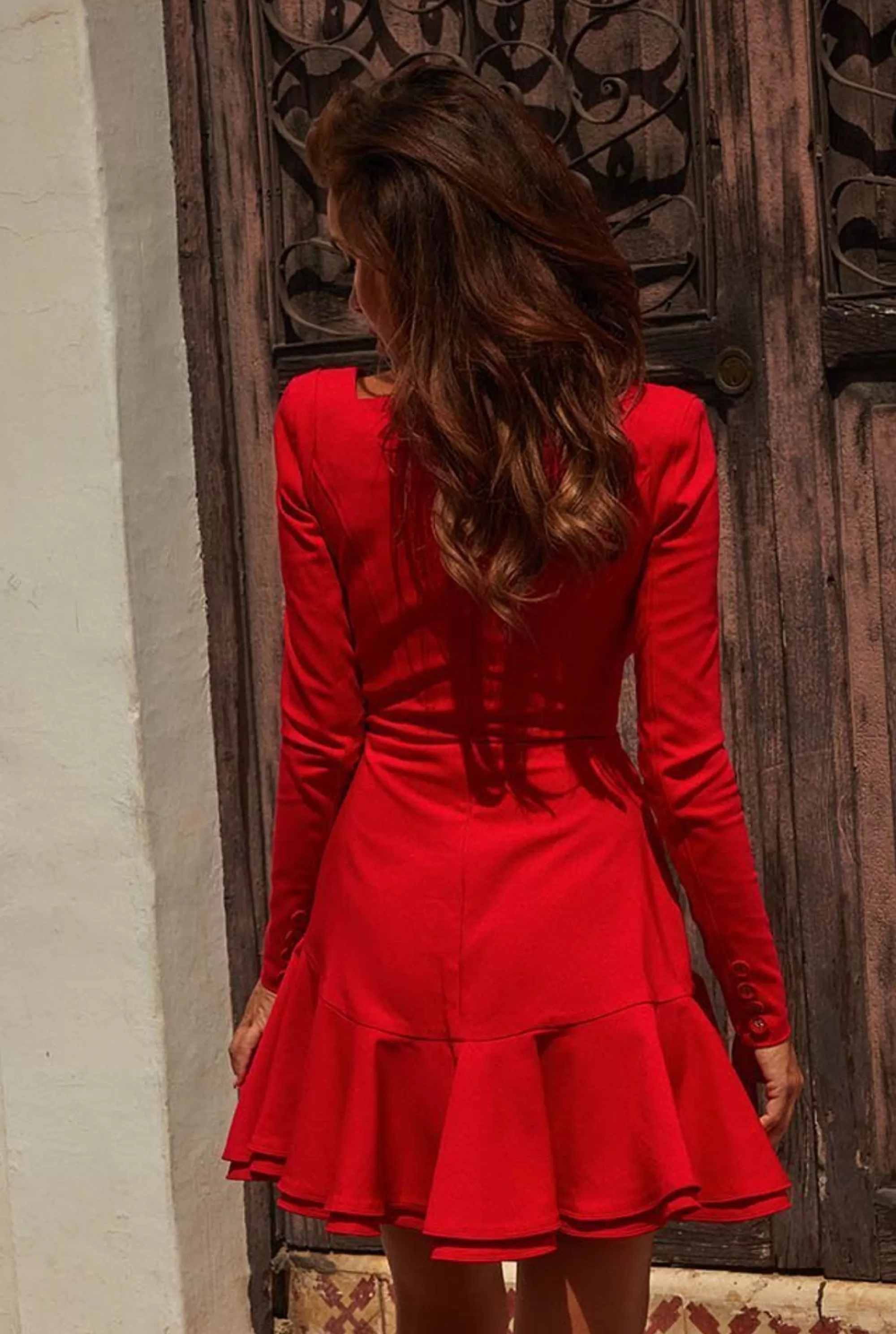 Sale Aisha - A Cocktail Dress In A Red Shade Women Wedding