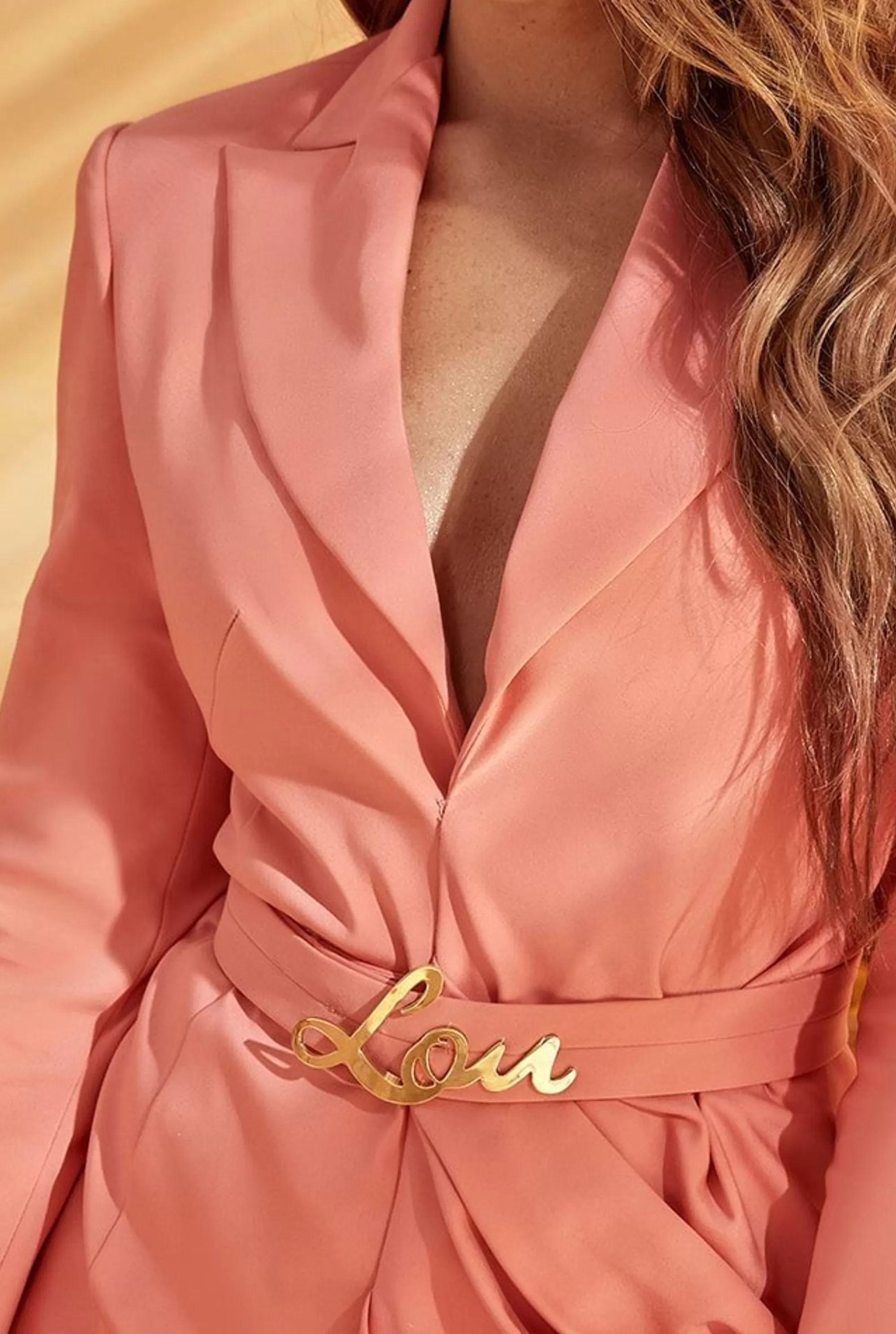 Fashion Casabla - Jacket Dress In A Shade Of Pastel Pale Orange Women Sets