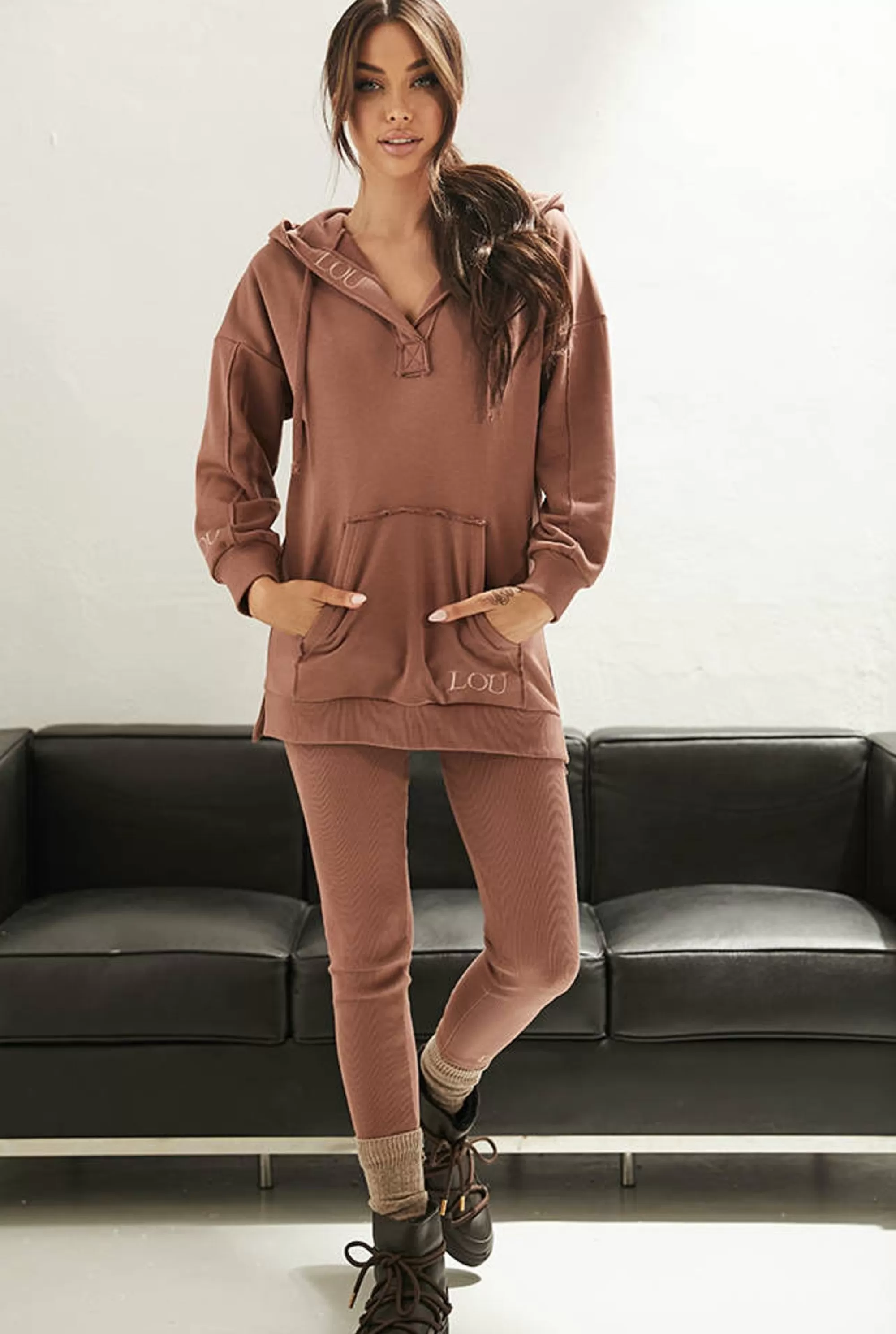 Cheap Marusha - Chocolate Tracksuit With Logo Embroidery Women Tracksuits