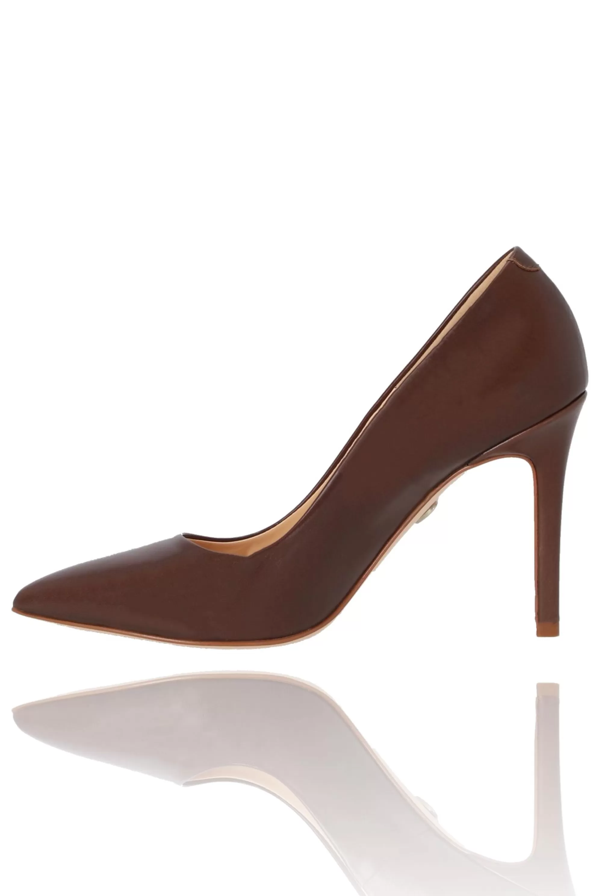 Sale Paris - Classic Leather Pumps In Chocolate Shade Women Shoes