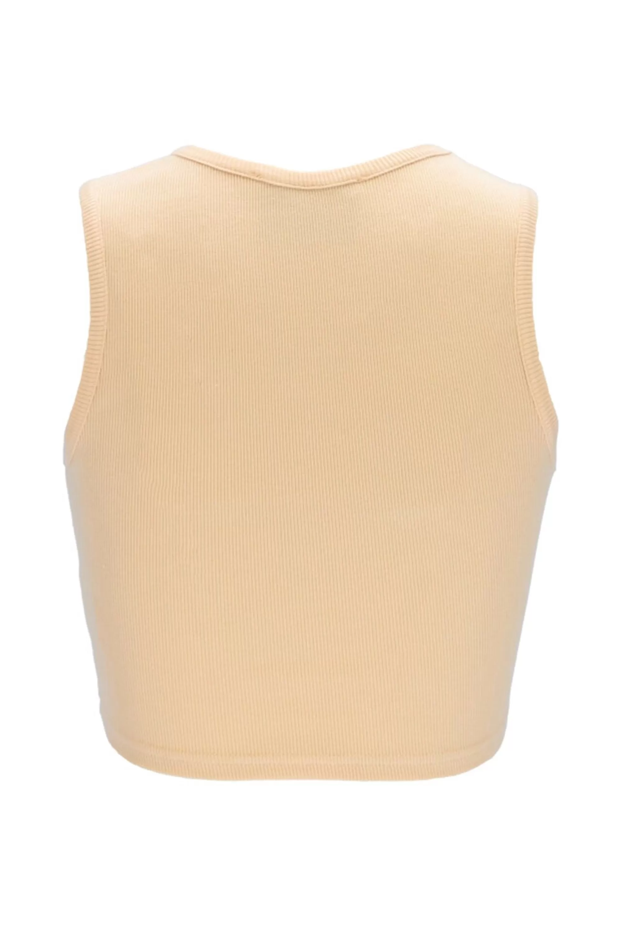 Outlet Saura - A Short Cream Strapless Top Women T-Shirts