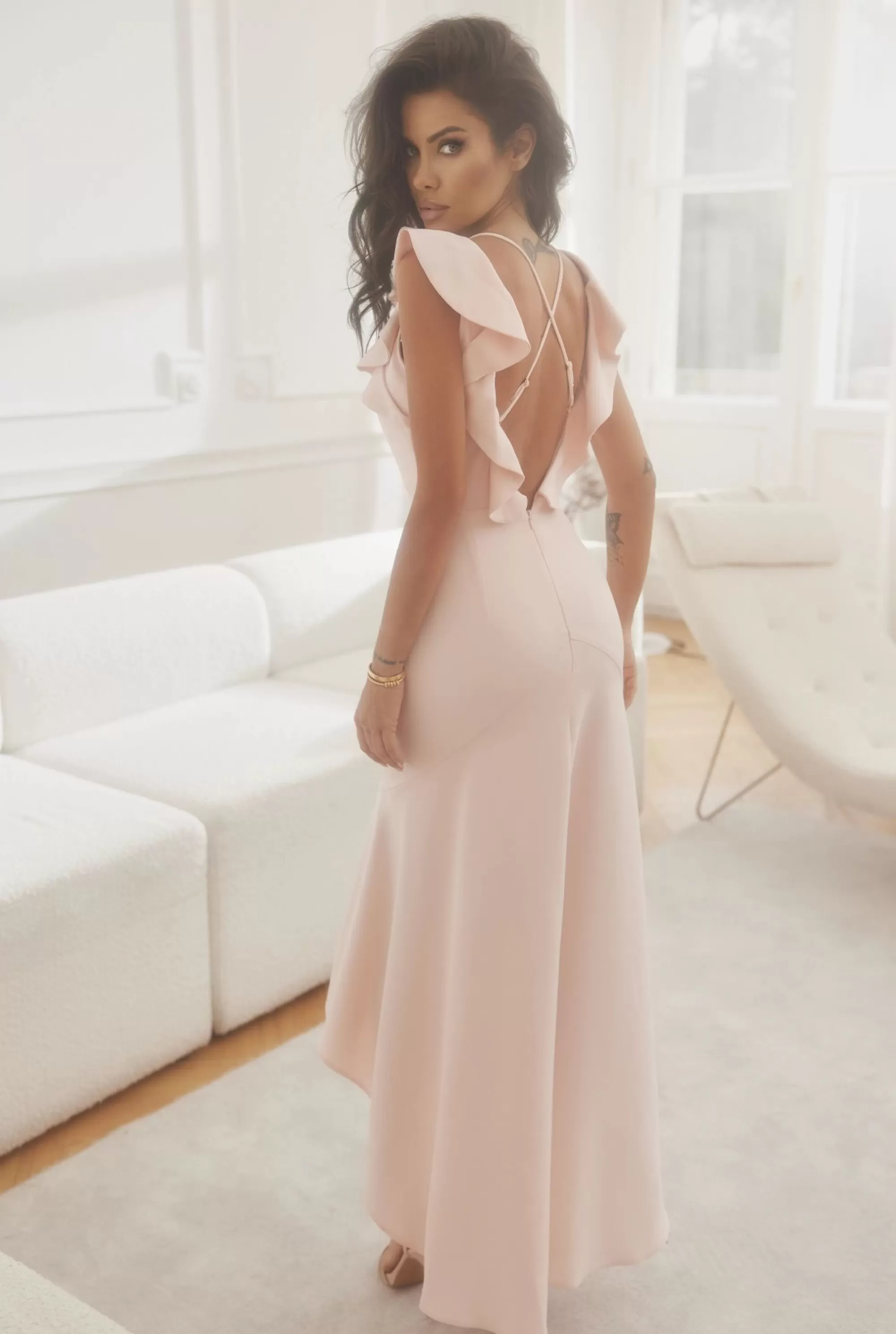 New Yasemin - A Powdered Maxi Dress Women Wedding