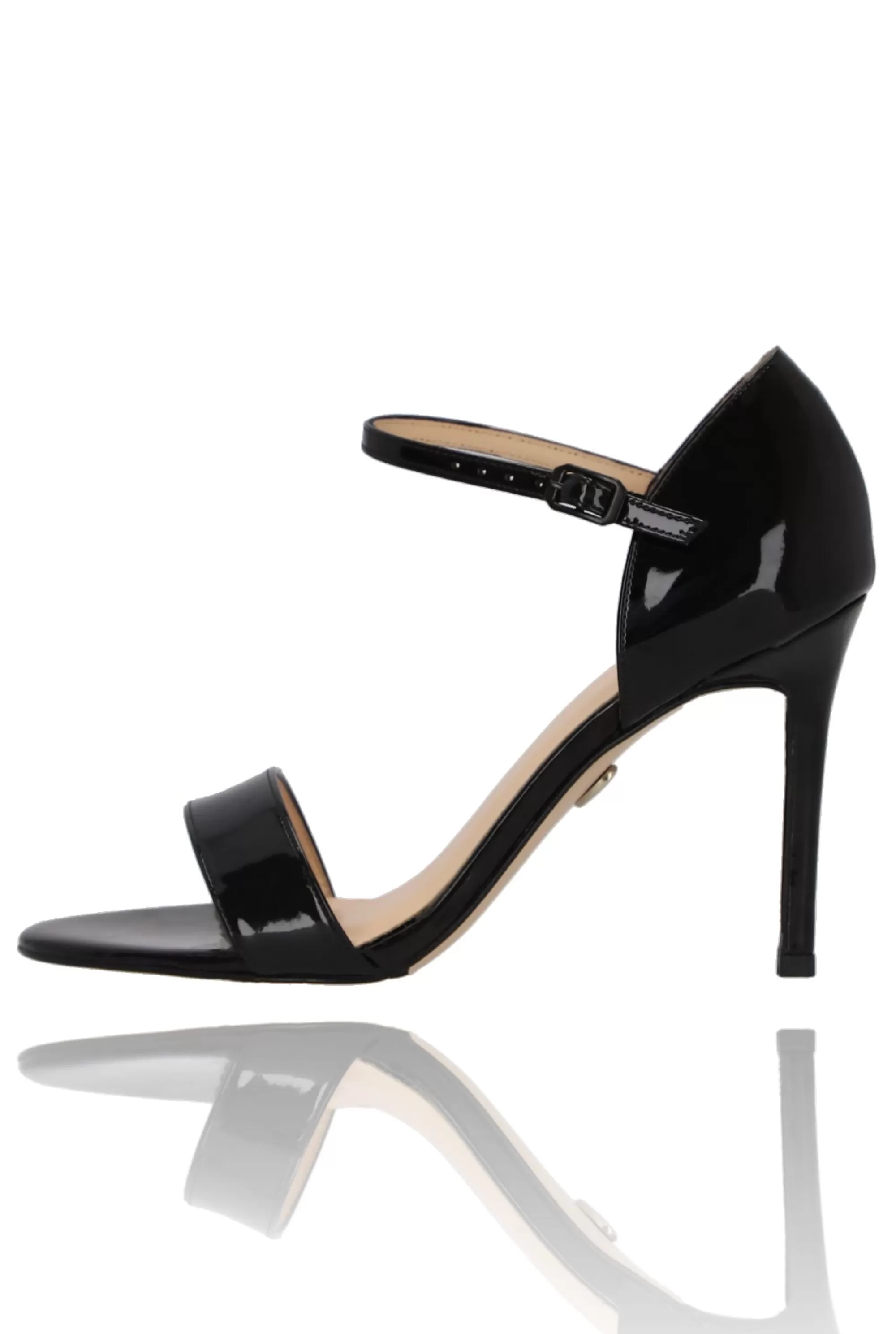 Store Zarina - Black Lacquered Stiletto Sandal Women Shoes